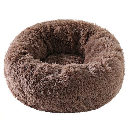 Home Plush Pet Nest Winter Cat Nest Dog Nest Warm Detachable and Washable round Cat Nest Pet Bed Seasonal Universal Decoration